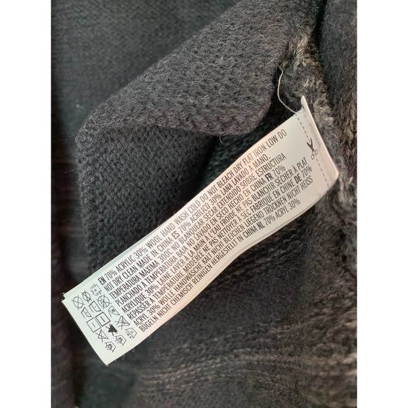 Forever 21 Ombre Stripe Charcoal Knit Cardigan Sweater — Women's Size XS X-Small - Picture 6 of 14